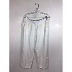 Ecru Linen Pants Womens XL